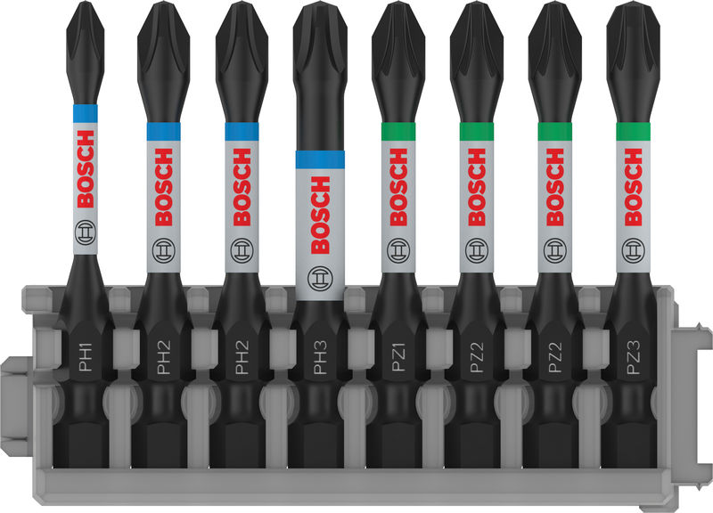 Bosch PRO Impact gemischtes Set, PH1, PH2(x2), PH3, PZ1, PZ2(x2), PZ3, 55&nbsp;mm, 8-tlg.