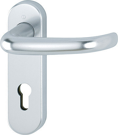 HOPPE FH Drückergarnitur San Francisco mit Kurzschild FS-1301/353KH, Aluminium