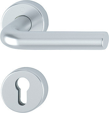 HOPPE FH Drückergarnitur Bonn mit Rosetten FS-150/42H/42HS, Aluminium