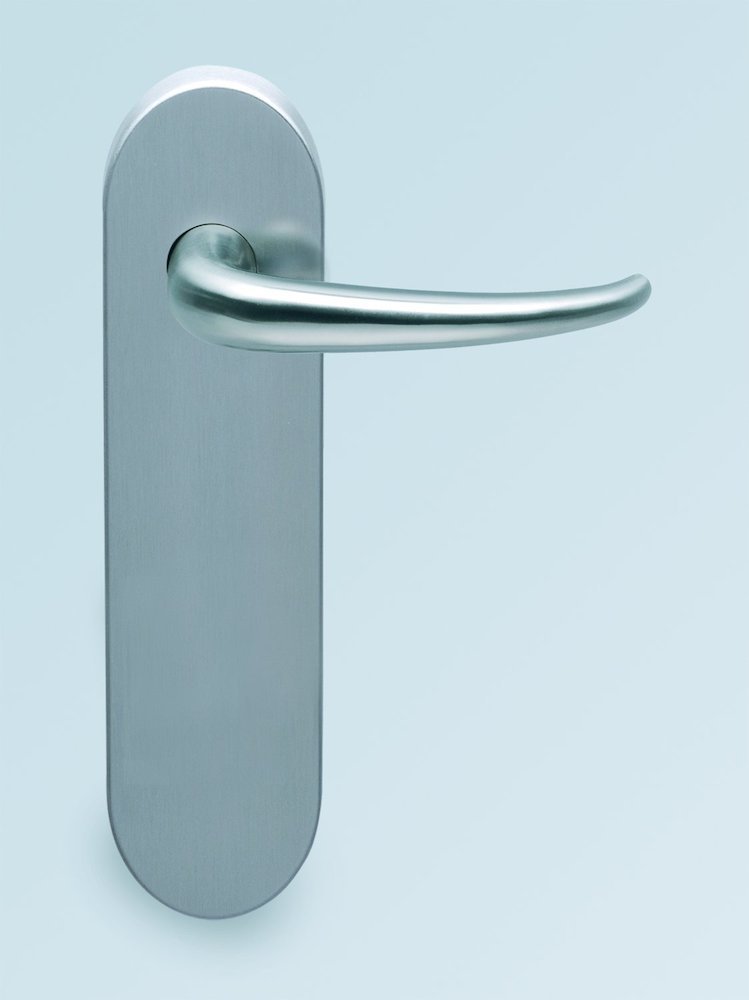 HELO FH-Drückergarnitur mit Kurzschild EST.ZG FS 61, VK 9, Edelstahl