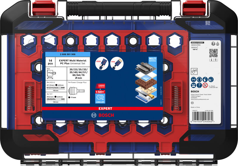 Produktbild Verpackung, Werkzeugkasten, Bit-Set, Schraubenschlüssel, Universal-Set, Mehrzweckset