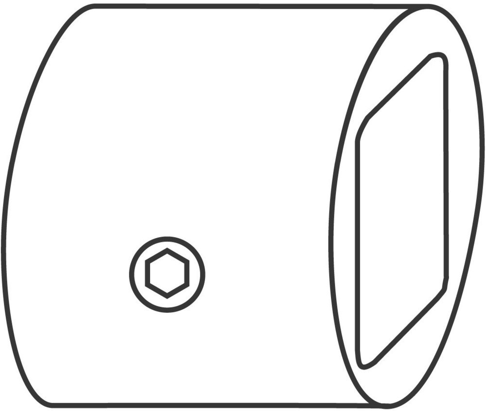 FSB Distanzhülse 66 6719, mit Fixierschraube, rund,Durchmesser 31,5mm, schwarz