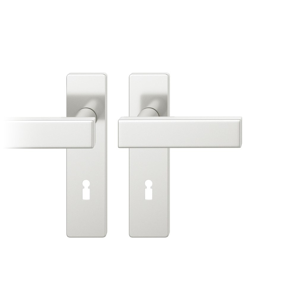 FSB Drückergarnitur mit Kurzschild 12 1003, VK 8, eckig, mit Nocken, Aluminium