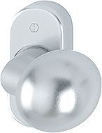 HOPPE FH-Knopf auf Rosette FS-50G/55, feststehend, Aluminium