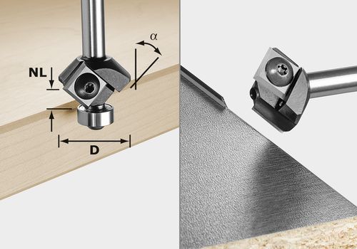 Fasefräser-Wendeplatten S8 HW 45° D27 12x12 KL