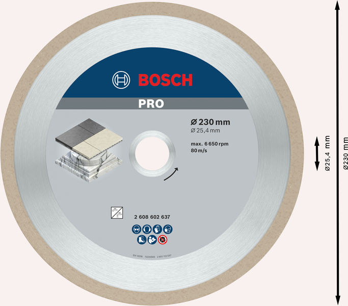 Bosch PRO Ceramic Diamanttrennscheibe, 230 x 25,4&nbsp;mm