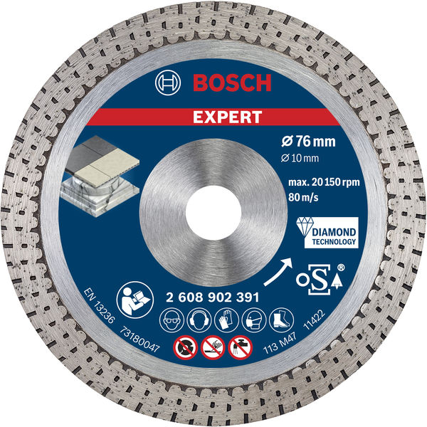 Bosch EXPERT Hard Ceramic  76&nbsp;mm Diamant-Trennscheibe 76&nbsp;x&nbsp;1,5&nbsp;x&nbsp;10&nbsp;mm
