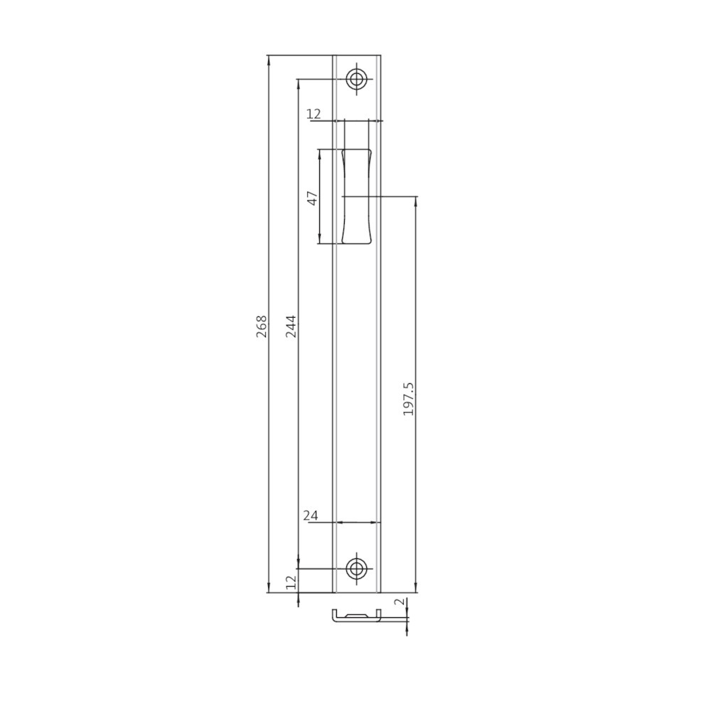 U-Profilschließblech BKS B 9000, kantig, Edelstahl