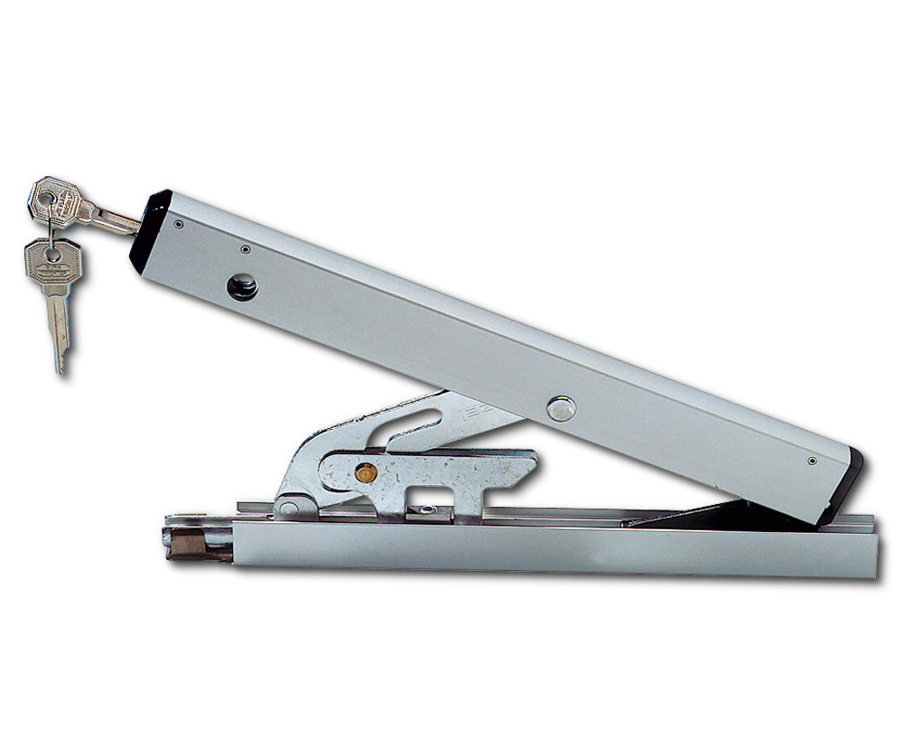 Schere GEZE OL 90N, abschließbar, mit Flügelbock, Aluminium