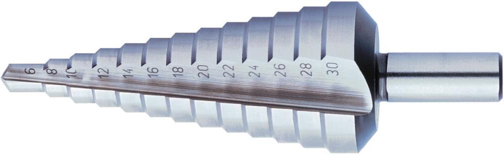 Universal-Stufenbohrer, gerade genutet, Oberfläche blank