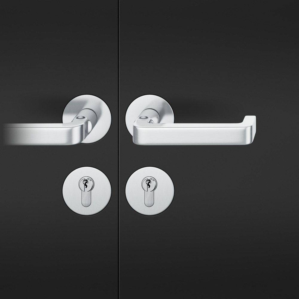 FSB FH Drückergarnitur mit Rosetten 79 1134, rund, flächenb., VK 9, AGL3, Edelstahl