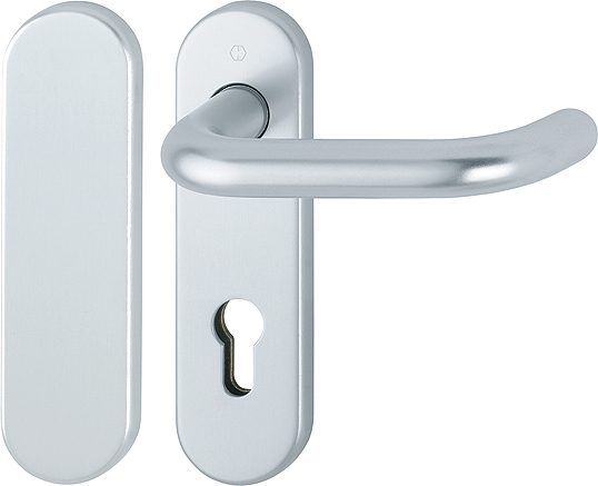 HOPPE FH-Standflügelgarnitur mit Kurzschild Paris FS-138F/353K, Aluminium