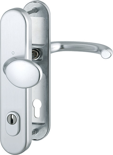 HOPPE FH Schutz-Wechselgarnitur Marseille mit Langschild FS-76G/3332ZA/3310/1138F, Aluminium