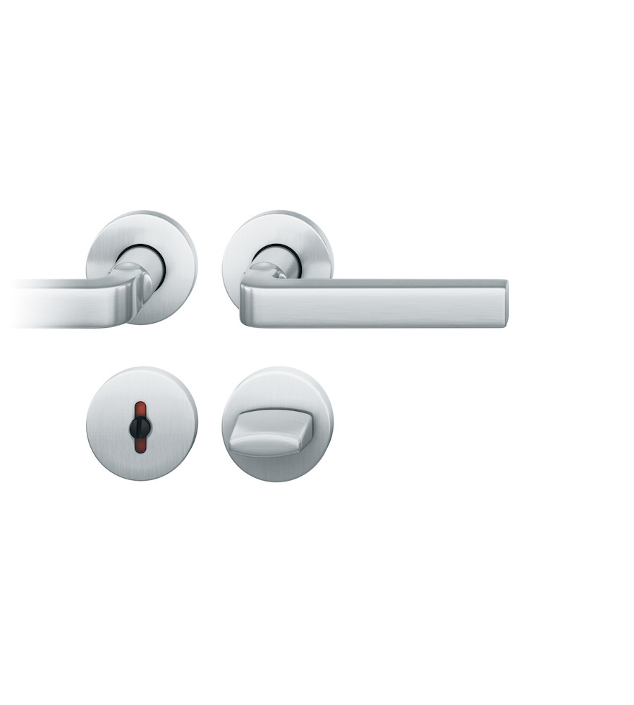 FSB Drückergarnitur mit Rosetten 12 1004, ASL, rund, VK 8 mm, Edelstahl