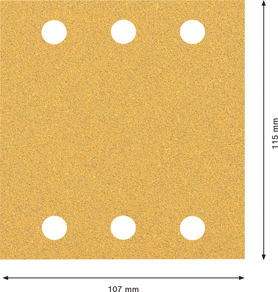 Bosch EXPERT C470 Schleifpapier, 14 Löcher für Schwingschleife, 115 x 230&nbsp;mm, K 400, 50-tlg.