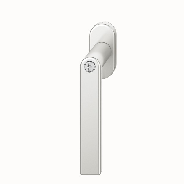 FSB Fenstergriff 34 1244, abschließbar, oval,Vierkant 7/35-40, gleichschließend, naturfarben eloxiert