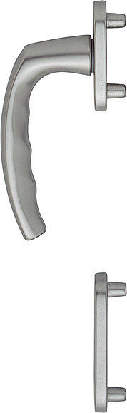 HOPPE Fenstertür-Halbgarnitur Atlanta 0530/66N/66NS, N 10, Profilzylinder gelocht