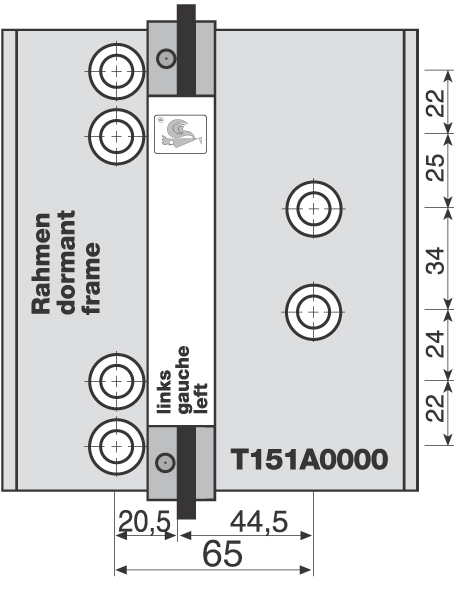 Bohrlehre Dr. Hahn T151A0000 für Türband 4