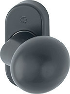 HOPPE FH Knopf auf Rosette FS-50G/55, feststehend, Aluminium