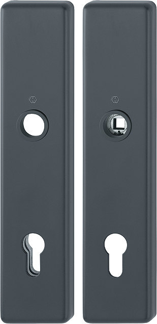 HOPPE Schutz-Langschild 2221/2210 eck.,ES1/PZ 92/10/8,F9714M,TS 67-77