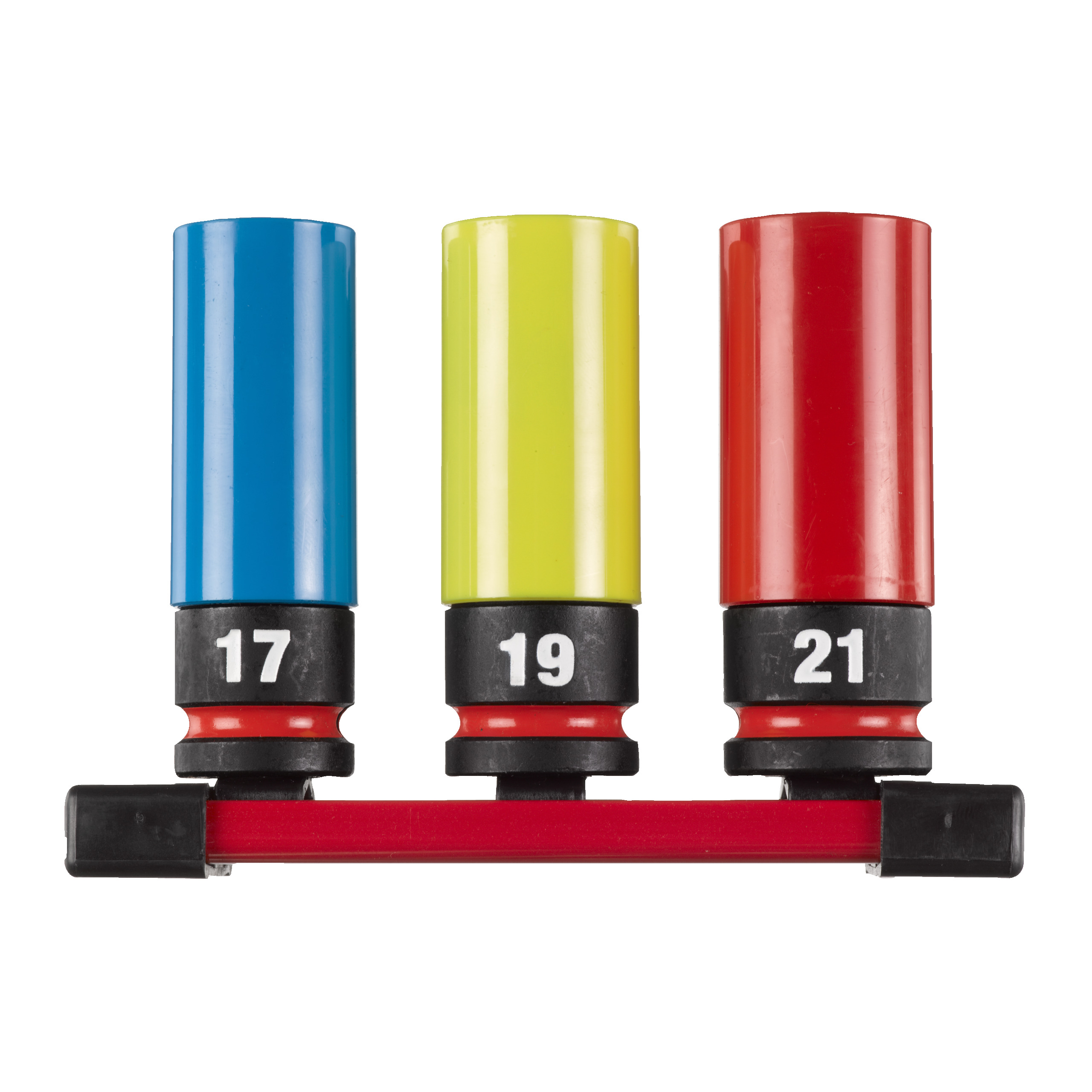 Milwaukee Schlagnüsse Automotive 1/2 Zoll 3-teilig (17, 19, 21 mm) auf Schiene SHOCKWAVE 1/2" Schlagnuss