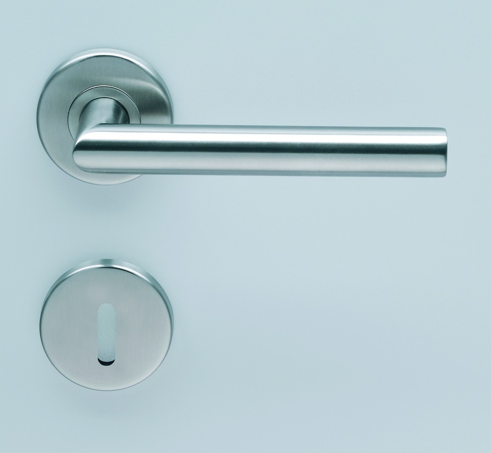 HELO Drückergarnitur mit Rosetten NB.ZG 100.12, rund, VK 8, Edelstahl