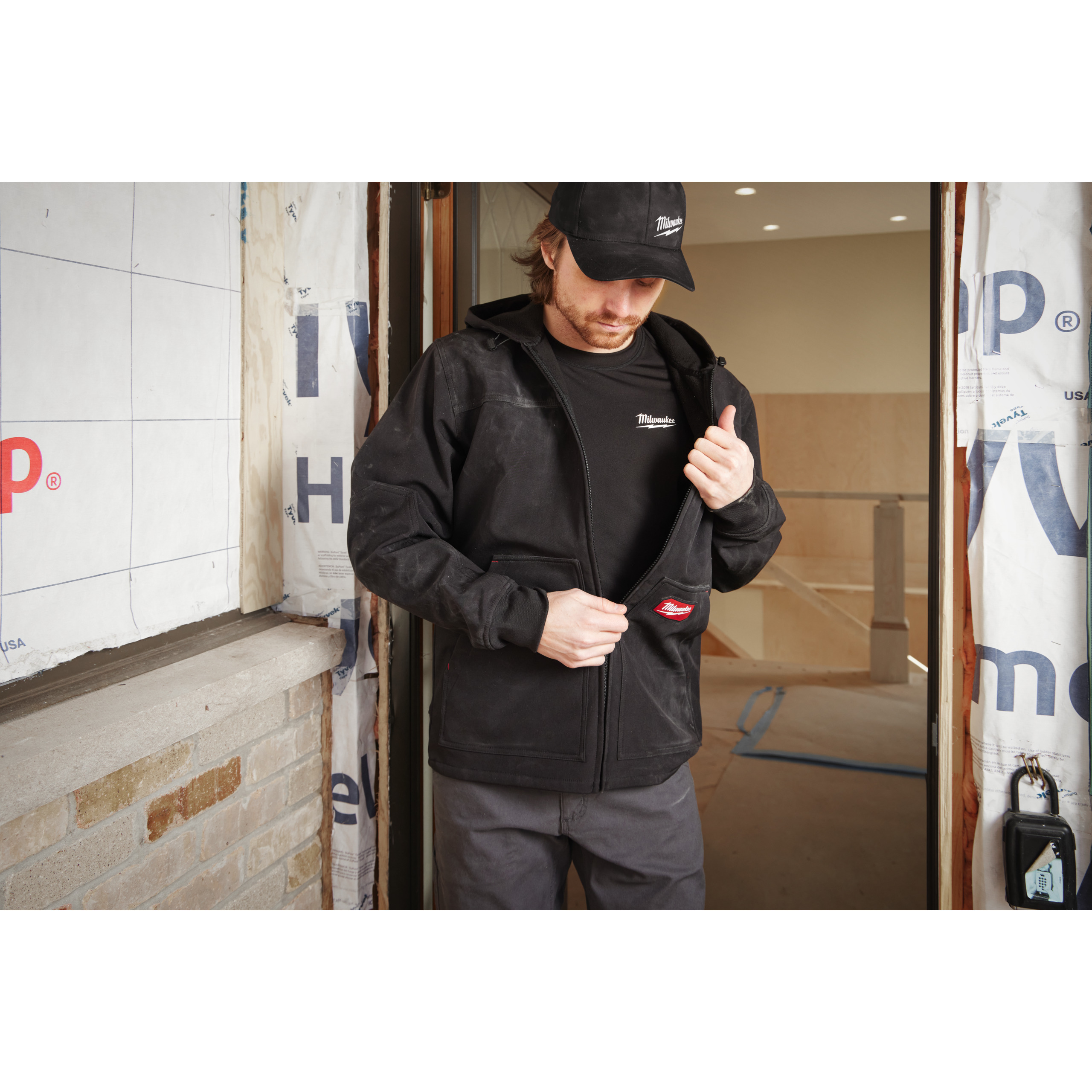 Milwaukee Softshell Kapuzen-Jacke Größe XL FREEFLEX schwarz