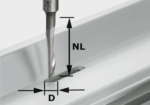 Aluminiumfräser HS S8 D5/NL23