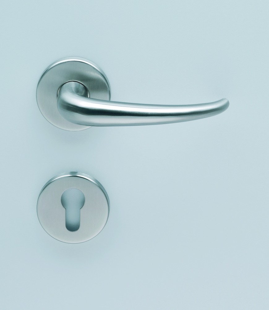 HELO Drückergarnitur mit Rosetten NB.ZG 100.16, rund, VK 8, Edelstahl