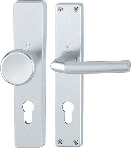 HOPPE Wechselgarnitur Birmingham mit Langschild 54/227/202SP/1117, Aluminium