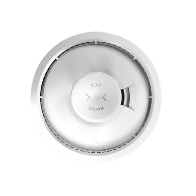 Rauchmelder, Alarm, Rundsensor, Weiß, Testknopf