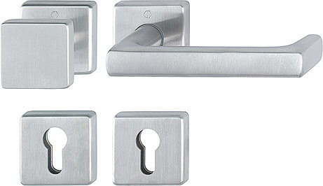 HOPPE FH Wechselgarnitur Detroit mit Rosetten FS-E43L/52/52S/1644, Edelstahl