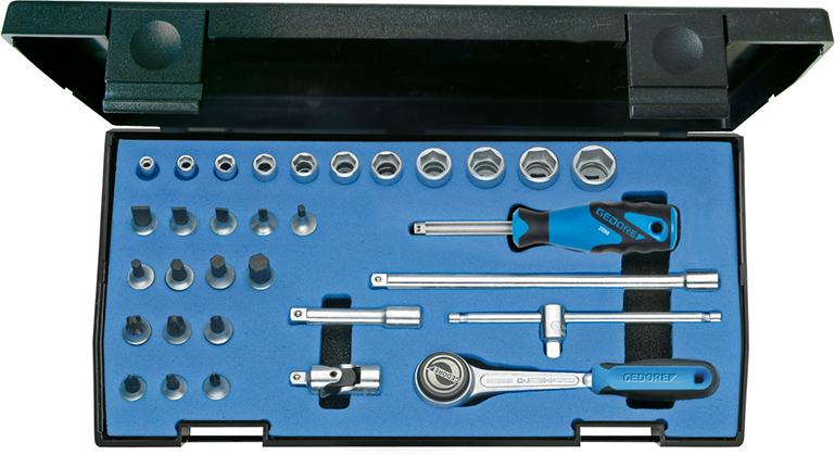 GEDORE Steckschlüssel-Satz  1/4" 20IMU-3 32-teilig in Kunststoffkassette