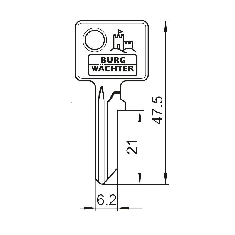 Mehrschlüssel für Burg-Wächter Briefkasten-Ersatzzylinder
