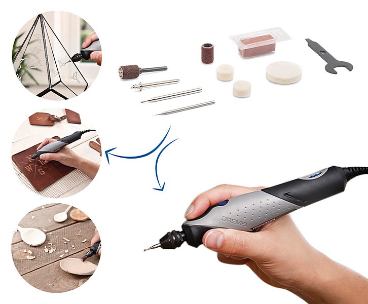 Dremel 3000-15 Multifunktionswerkzeug (130 W) mit 15 Zubehöre