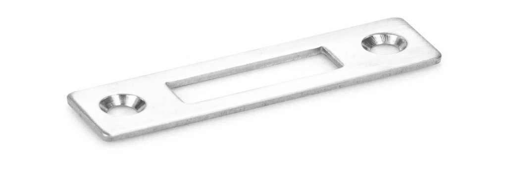 GEZE Flachschließblech Glass Fitting kantig,edelstahl