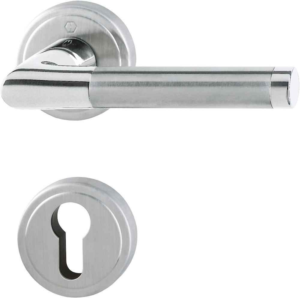 HOPPE Drückergarnitur mit Rosetten Capri M1950/15KV/15KVS, Messing