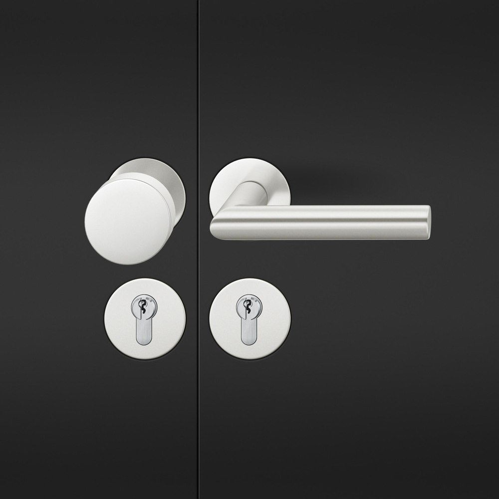 FSB Wechselgarnitur mit Rosetten 72 1076, Knopf 0 829, AGL3, VK 8, rund, flächenb., Aluminium