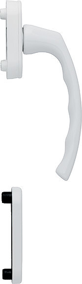 HOPPE Fenstertür-Halbgarnitur Liège 0540/U26/49PNS, N 10, Profilzylinder gelocht