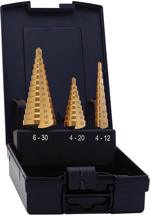 FORUM Universal-Stufenbohrer-Satz  HSS 4-30,00mm TiN