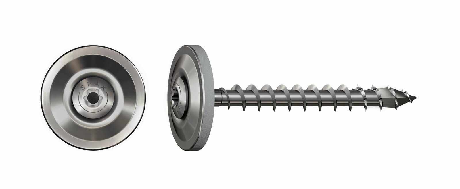 SPAX Spenglerschraube, Vollgewinde, Linsensenkkopf, T-STAR plus T20, 4CUT, Edelstahl rostfrei A2