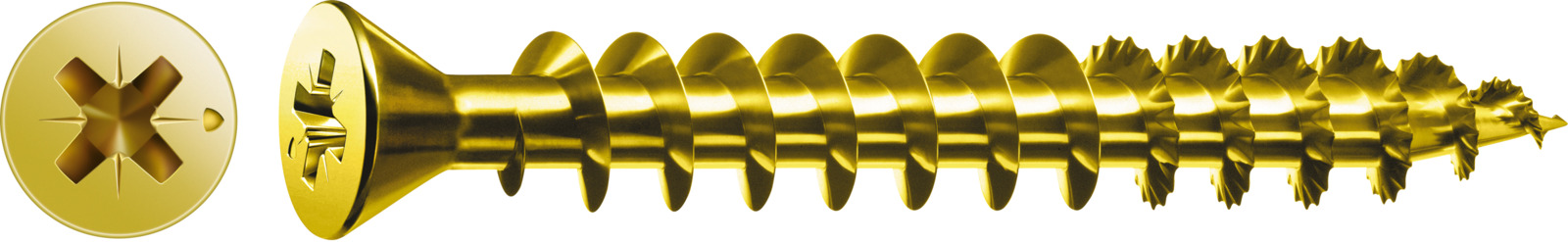 Schraube, Goldfarben, Schraubendreher-Schraube, Phillips-Kopf, Beschläge