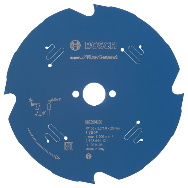 Bosch Kreissägeblatt Expert für Fibre Cement, 160 x 20 x 2,2 mm, 4