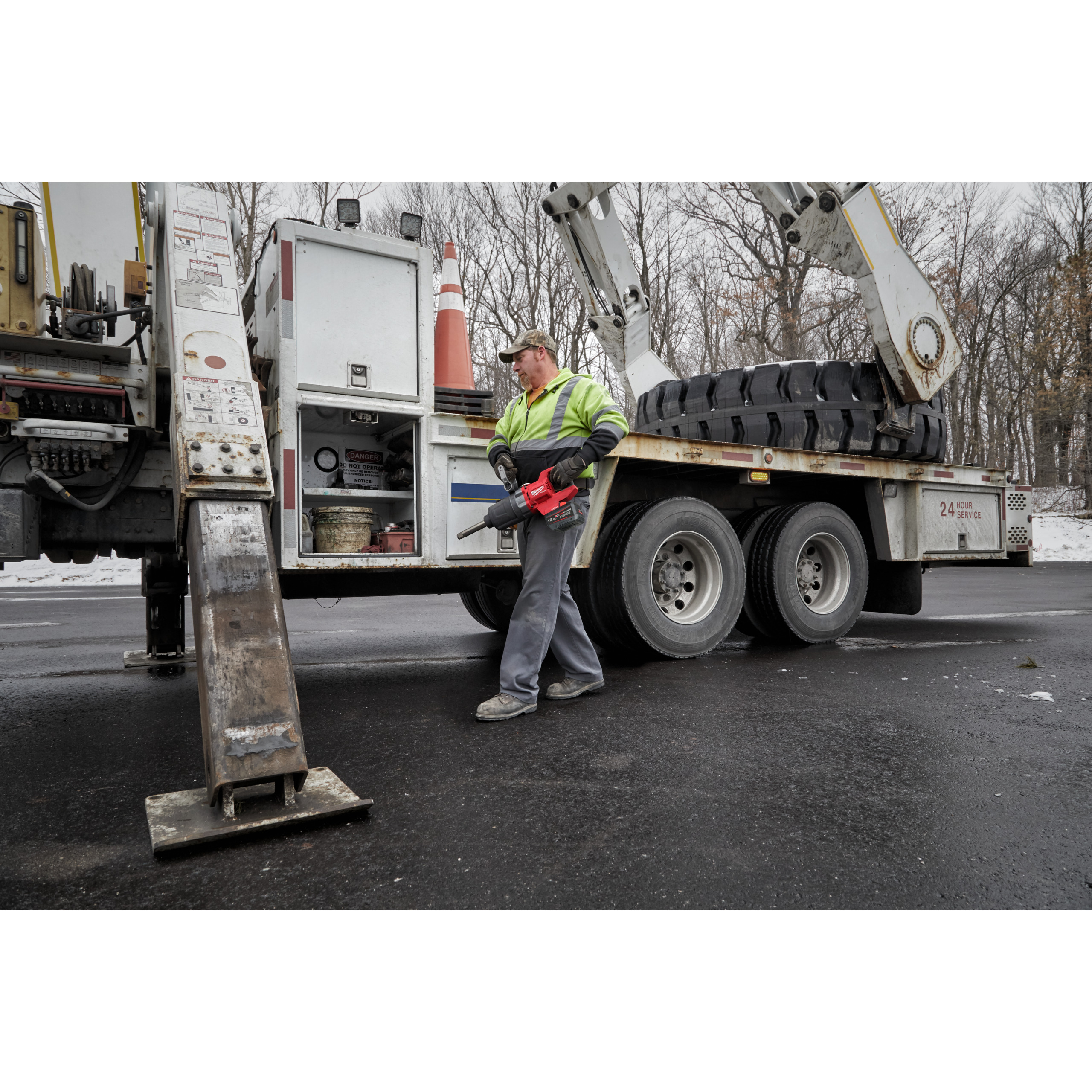 Milwaukee Akku-Schlagschrauber M18 FUEL ONE-KEY 1˝ mit Sprengring und langem Schaft M18ONEFHIWF1D-121C