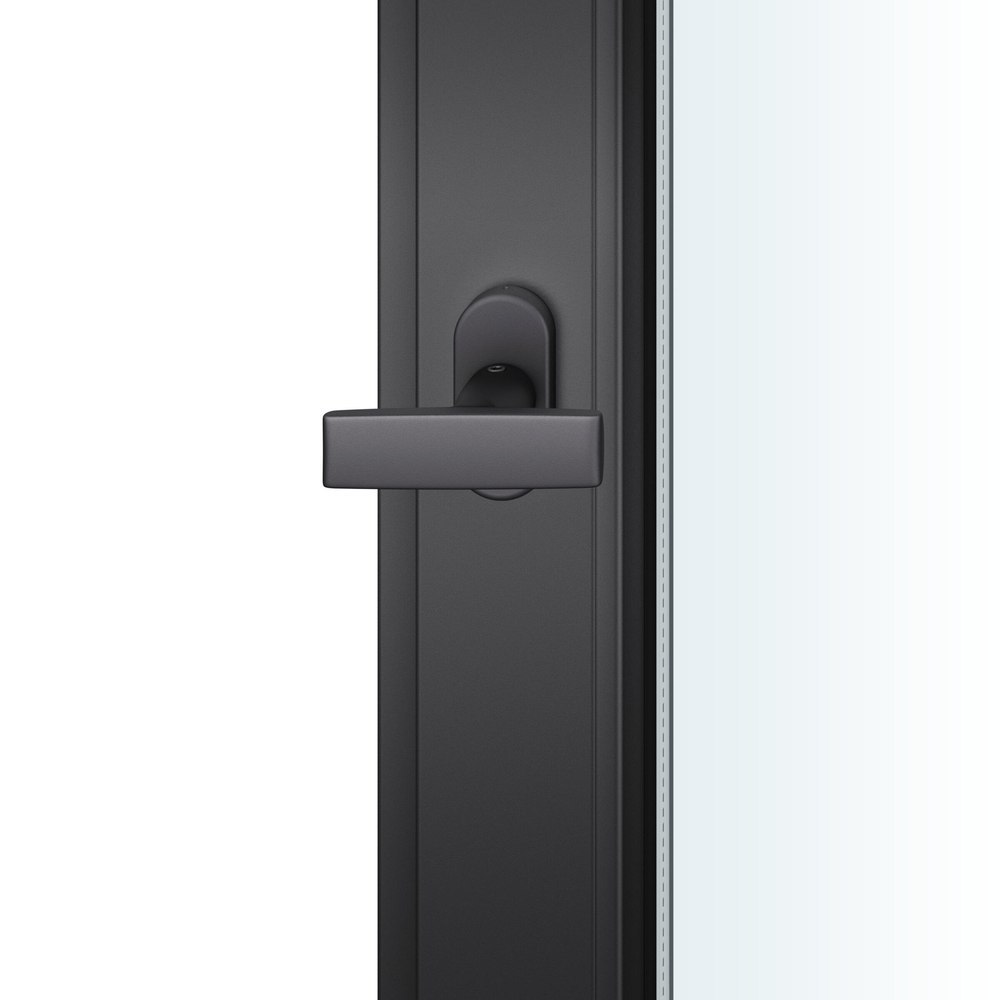 FSB Fenstergriff 34 3428, Standard, oval,Vierkant 7/24-38, schwarz gestrahlt