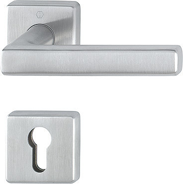 HOPPE FH Drückergarnitur Dallas mit Rosetten Dallas FS-E1643/52/52S, Edelstahl