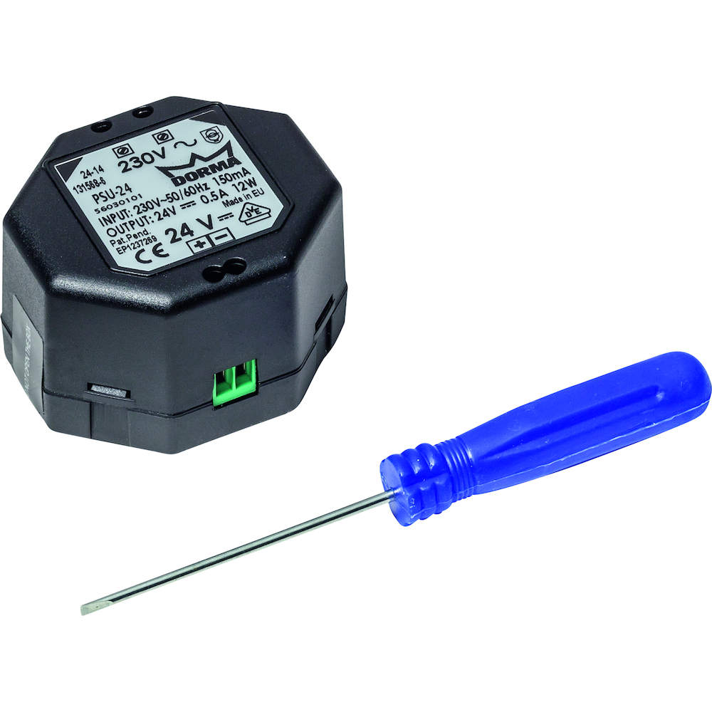 universald-central_component, voltage-230V, 24V-output, green-terminal, screwdriver-precision