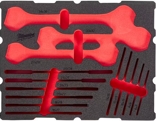 Screwdriver set, Tool kit, Hex key set, Plastic case, Red tools