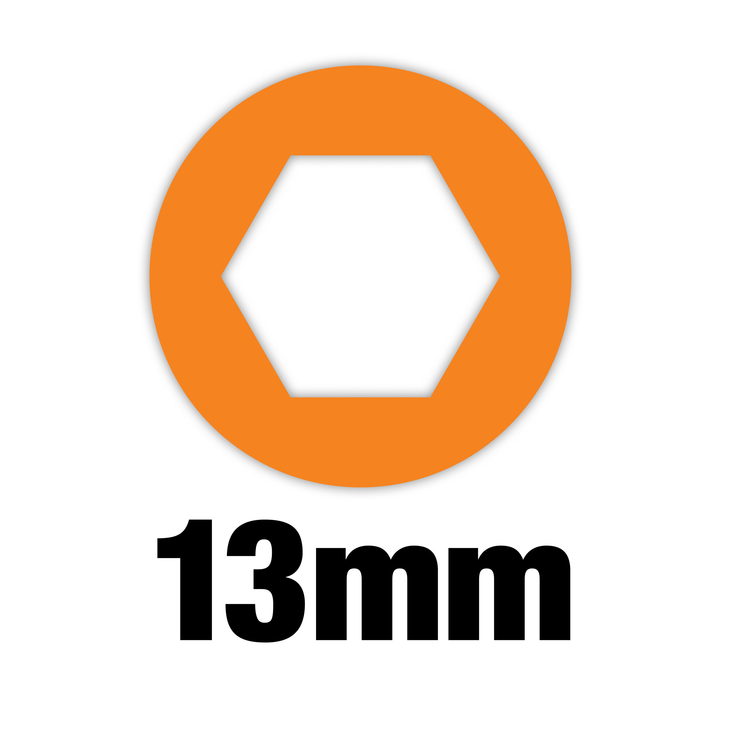 Milwaukee Steckschlüssel SW 13 mm / M8 mit Griff und Durchgangsloch