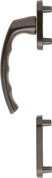 HOPPE Fenstertür-Halbgarnitur Luxembourg 099/66N/66NS, N 10, Profilzylinder gelocht